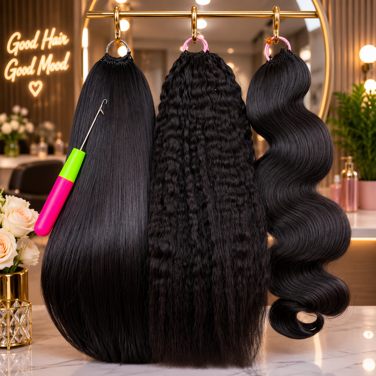 Oge Crochet Waves ( Kinky straight, Deep-wave, Jerry Curl)