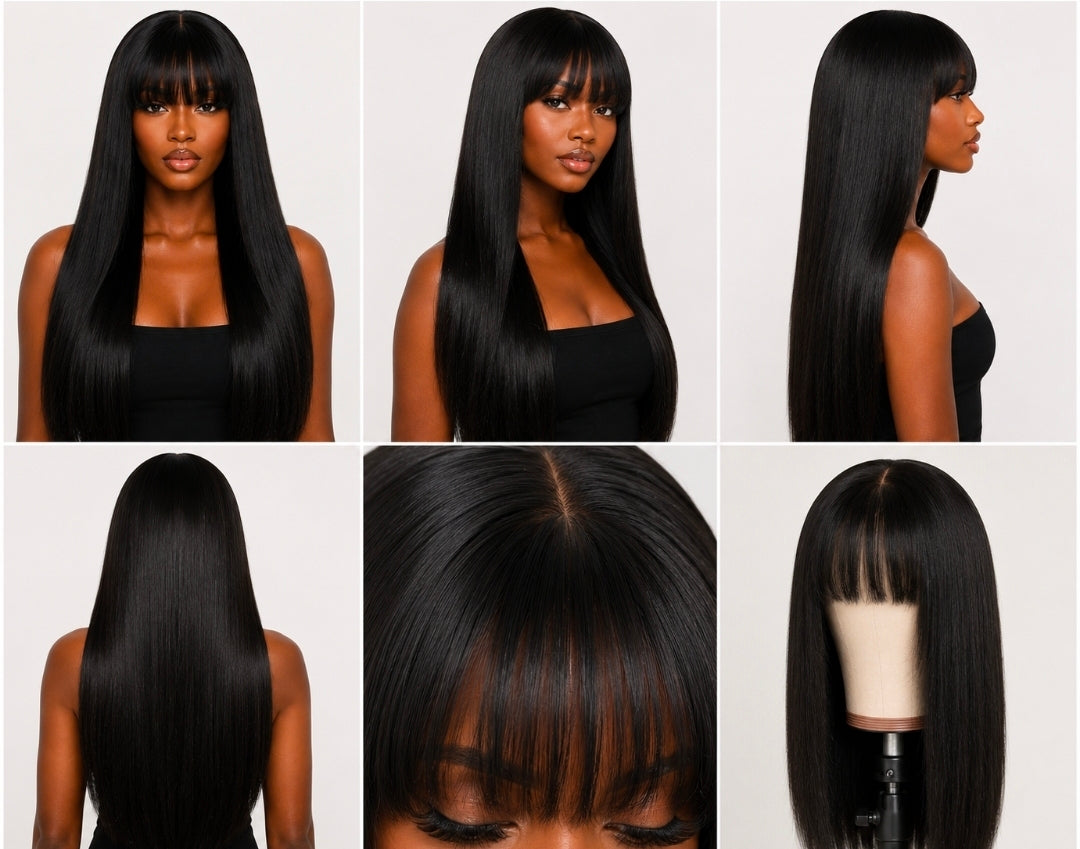24” Black Bang Wig (Naomi Boss)
