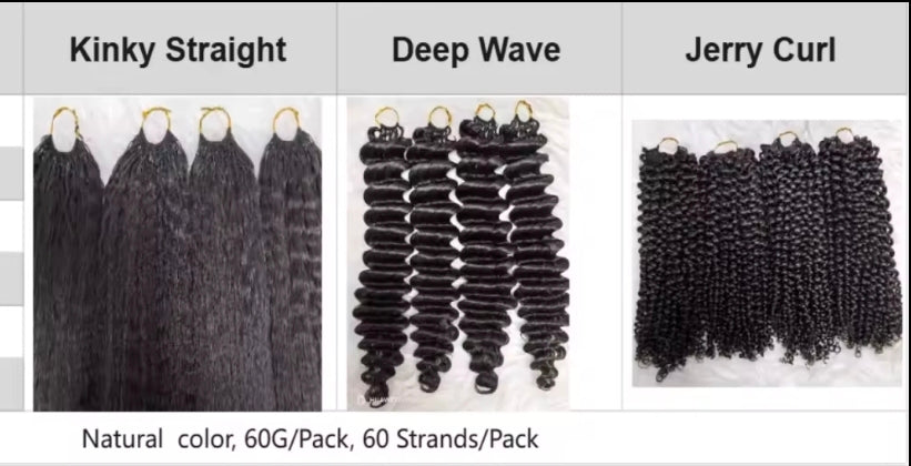 Oge Crochet Waves ( Kinky straight, Deep-wave, Jerry Curl)